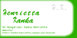 henrietta kanka business card